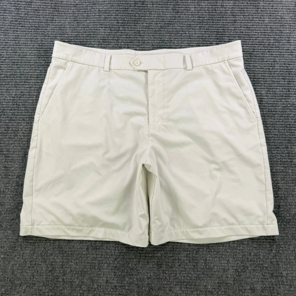 G/FORE Mens 38 Golf Shorts Stone White Stretch Technical Performance Active